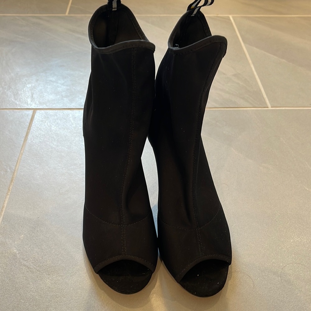 Catherine Maladrino peep toed neoprene booties - size 6.5